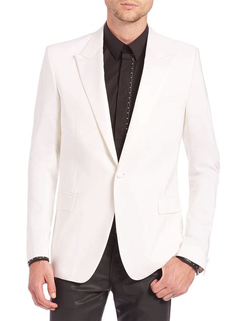 white versace dinner jacket|Versace ladies coats.